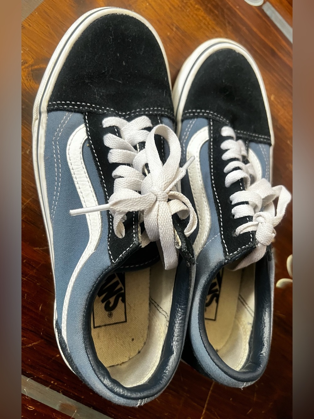 Vans Old School Navy Blue and White